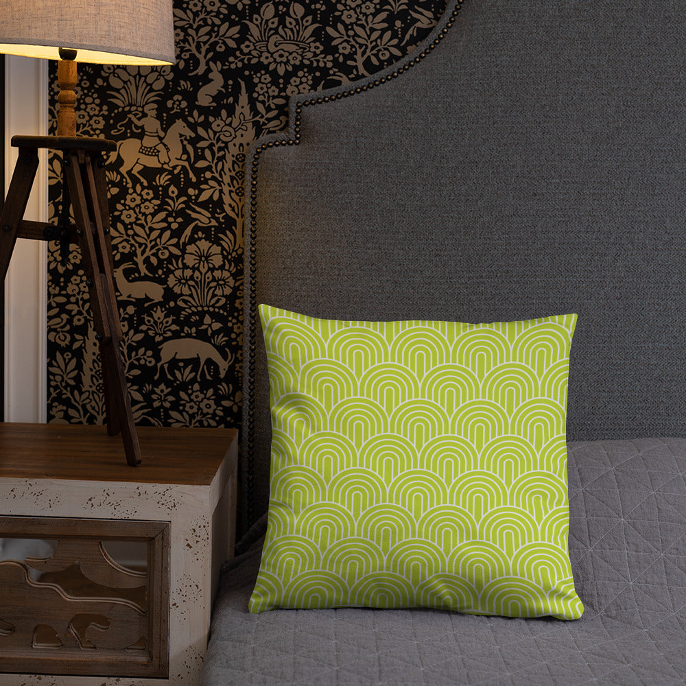 Seriously 70's Billy Roll Cushion - Lime