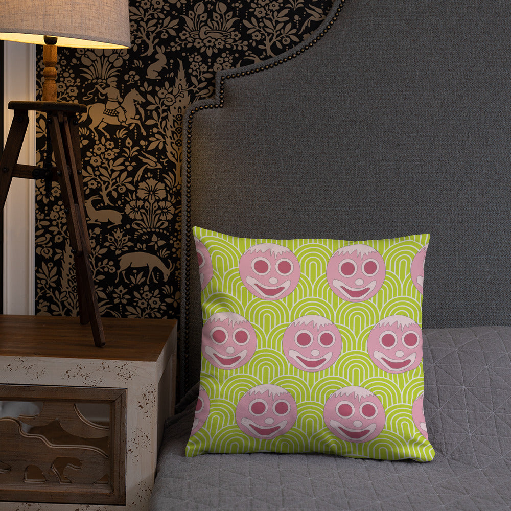 Seriously 70's Billy Roll Cushion - Lime