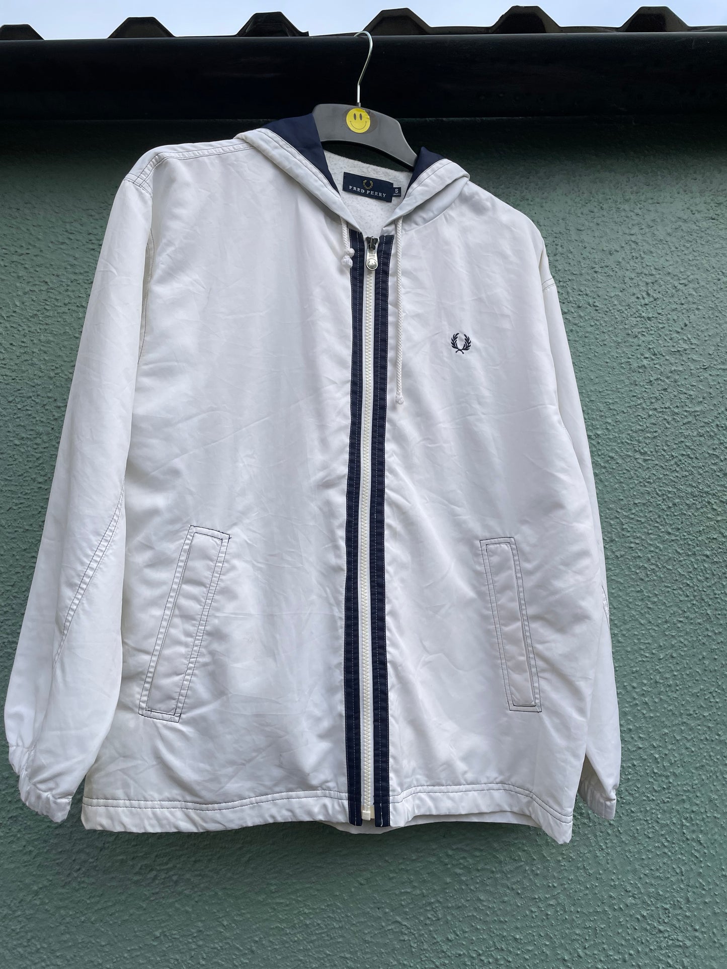 Fred Perry White Rain Jacket