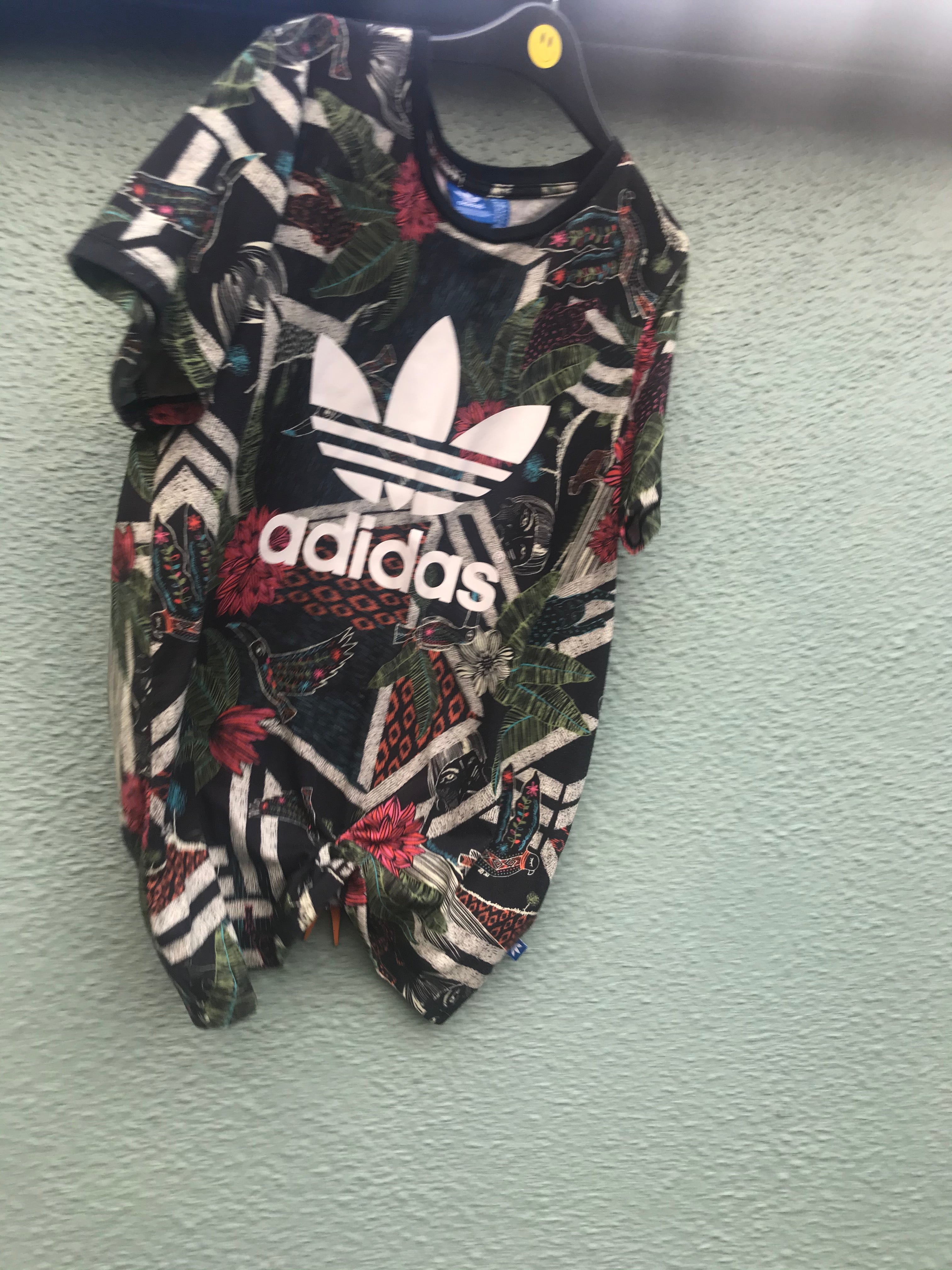 Adidas t shirt on sale floral